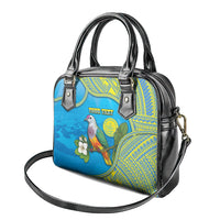 Personalised Palau Biib Bird Shoulder Handbag Rur Flower And Rock Islands Patterns