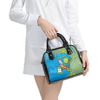 Personalised Palau Biib Bird Shoulder Handbag Rur Flower And Rock Islands Patterns
