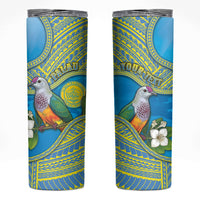 Personalised Palau Biib Bird Skinny Tumbler Rur Flower And Rock Islands Patterns