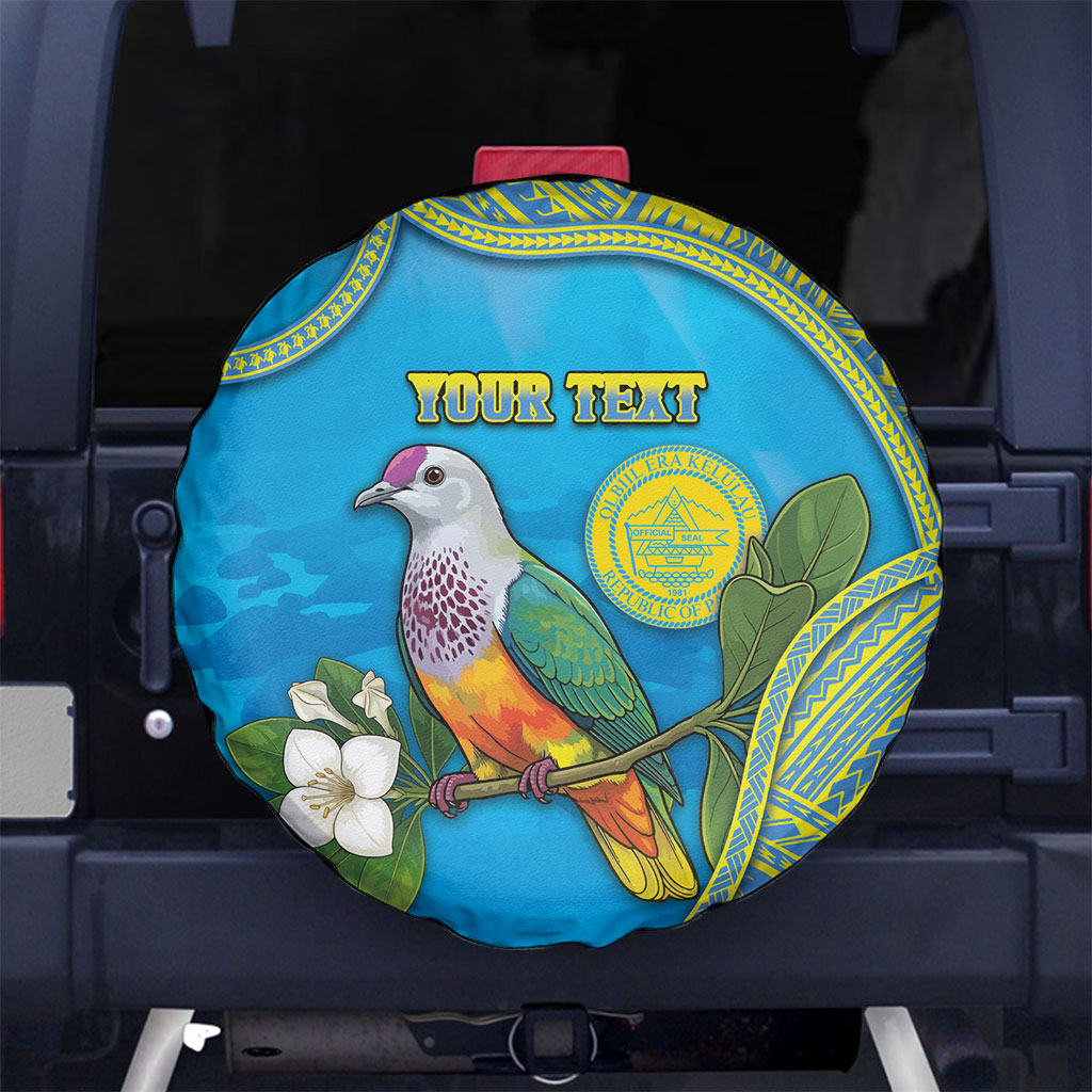 Personalised Palau Biib Bird Spare Tire Cover Rur Flower And Rock Islands Patterns