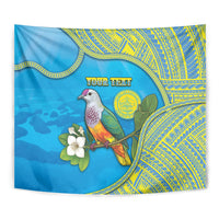 Personalised Palau Biib Bird Tapestry Rur Flower And Rock Islands Patterns