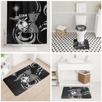 Guam Liberation Day Bathroom Set Black White Latte Stone Tribal Patterns