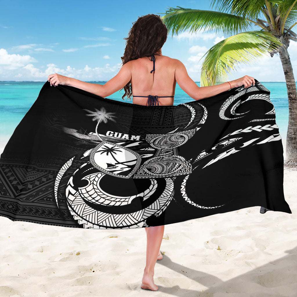 Guam Liberation Day Sarong Black White Latte Stone Tribal Patterns