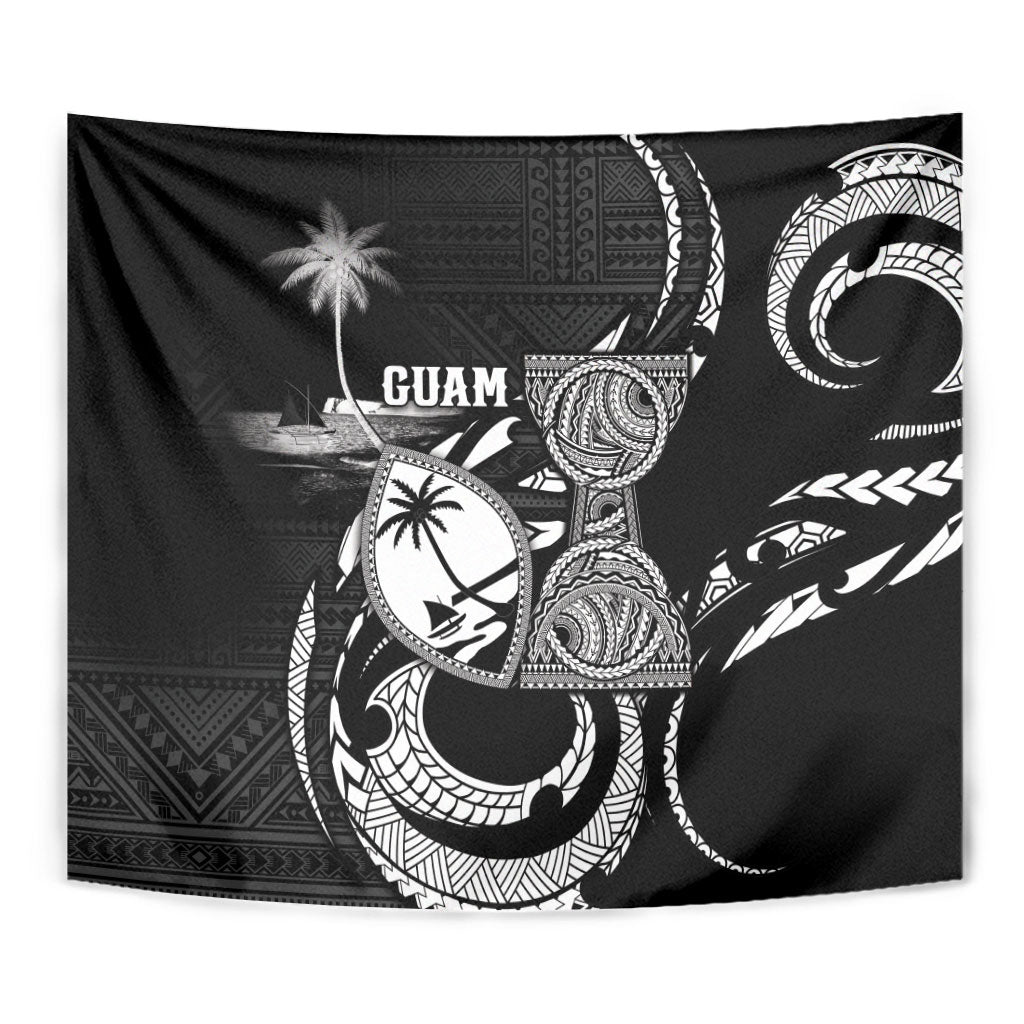 Guam Liberation Day Tapestry Black White Latte Stone Tribal Patterns