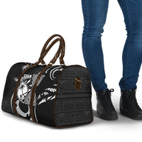 Guam Liberation Day Travel Bag Black White Latte Stone Tribal Patterns