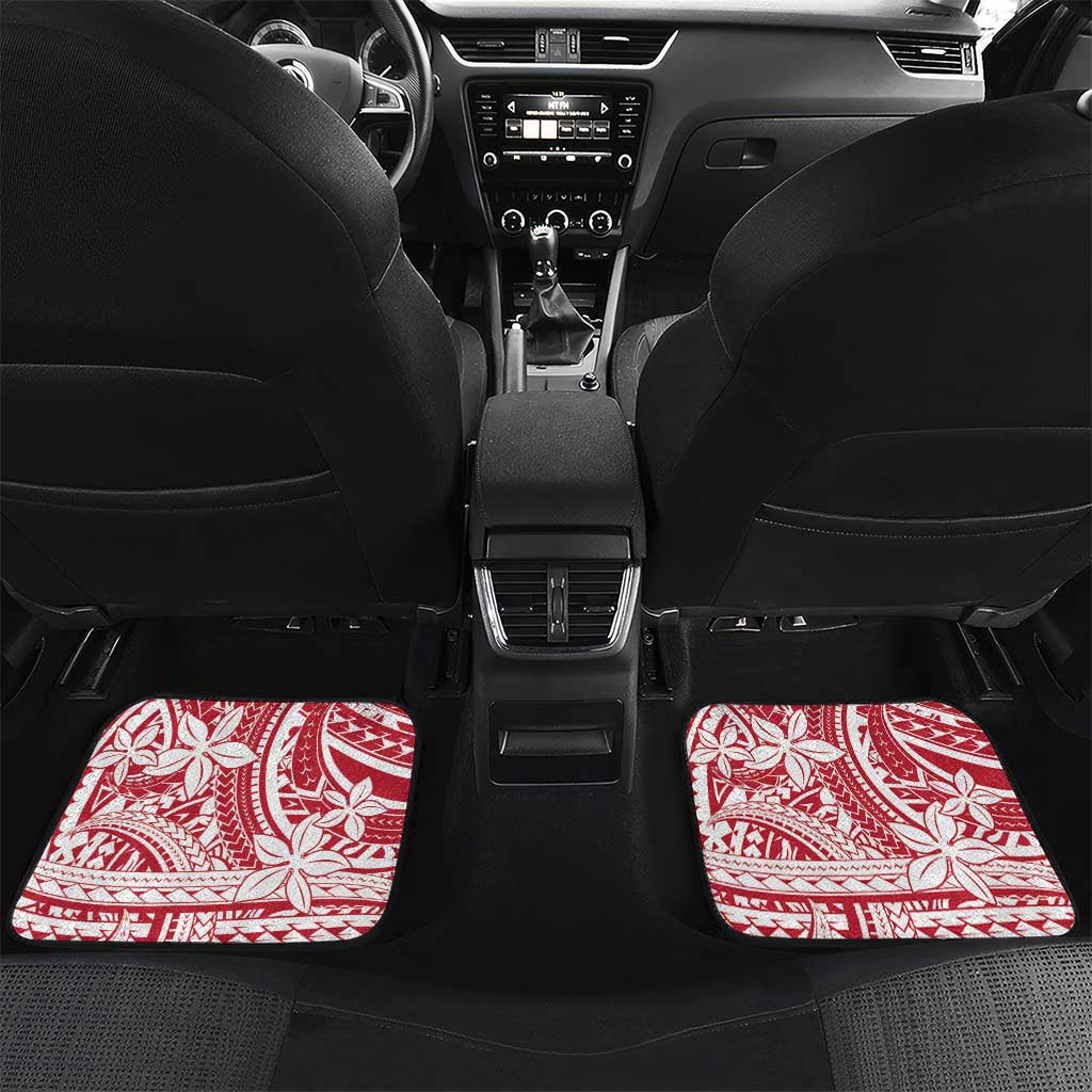 American Samoa Christmas Car Mats Seashell Xmas Tree Tribal Waves - Polynesian Pride