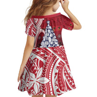 American Samoa Christmas Family Matching Off Shoulder Maxi Dress and Hawaiian Shirt Seashell Xmas Tree Tribal Waves - Polynesian Pride