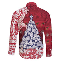 American Samoa Christmas Family Matching Summer Maxi Dress and Hawaiian Shirt Seashell Xmas Tree Tribal Waves - Polynesian Pride