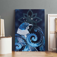New Zealand Matariki Canvas Wall Art Maori Tui Bird Blue Galaxy