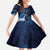 New Zealand Matariki Family Matching Short Sleeve Bodycon Dress and Hawaiian Shirt Maori Tui Bird Blue Galaxy