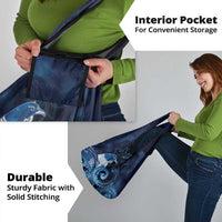 New Zealand Matariki Grocery Bag Maori Tui Bird Blue Galaxy