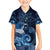 New Zealand Matariki Kid Hawaiian Shirt Maori Tui Bird Blue Galaxy