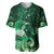 New Zealand Matariki Baseball Jersey Maori Tui Bird Green Galaxy