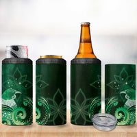 New Zealand Matariki 4 in 1 Can Cooler Tumbler Maori Tui Bird Green Galaxy