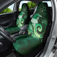 New Zealand Matariki Car Seat Cover Maori Tui Bird Green Galaxy