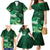 New Zealand Matariki Family Matching Mermaid Dress and Hawaiian Shirt Maori Tui Bird Green Galaxy