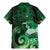 New Zealand Matariki Family Matching Mermaid Dress and Hawaiian Shirt Maori Tui Bird Green Galaxy