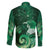 New Zealand Matariki Family Matching Short Sleeve Bodycon Dress and Hawaiian Shirt Maori Tui Bird Green Galaxy