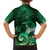 New Zealand Matariki Family Matching Tank Maxi Dress and Hawaiian Shirt Maori Tui Bird Green Galaxy