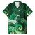 New Zealand Matariki Family Matching Tank Maxi Dress and Hawaiian Shirt Maori Tui Bird Green Galaxy