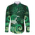 New Zealand Matariki Family Matching Tank Maxi Dress and Hawaiian Shirt Maori Tui Bird Green Galaxy