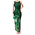 New Zealand Matariki Family Matching Tank Maxi Dress and Hawaiian Shirt Maori Tui Bird Green Galaxy
