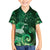 New Zealand Matariki Kid Hawaiian Shirt Maori Tui Bird Green Galaxy