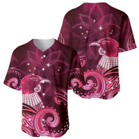 New Zealand Matariki Baseball Jersey Maori Tui Bird Magenta Galaxy