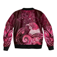 New Zealand Matariki Bomber Jacket Maori Tui Bird Magenta Galaxy
