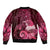 New Zealand Matariki Bomber Jacket Maori Tui Bird Magenta Galaxy