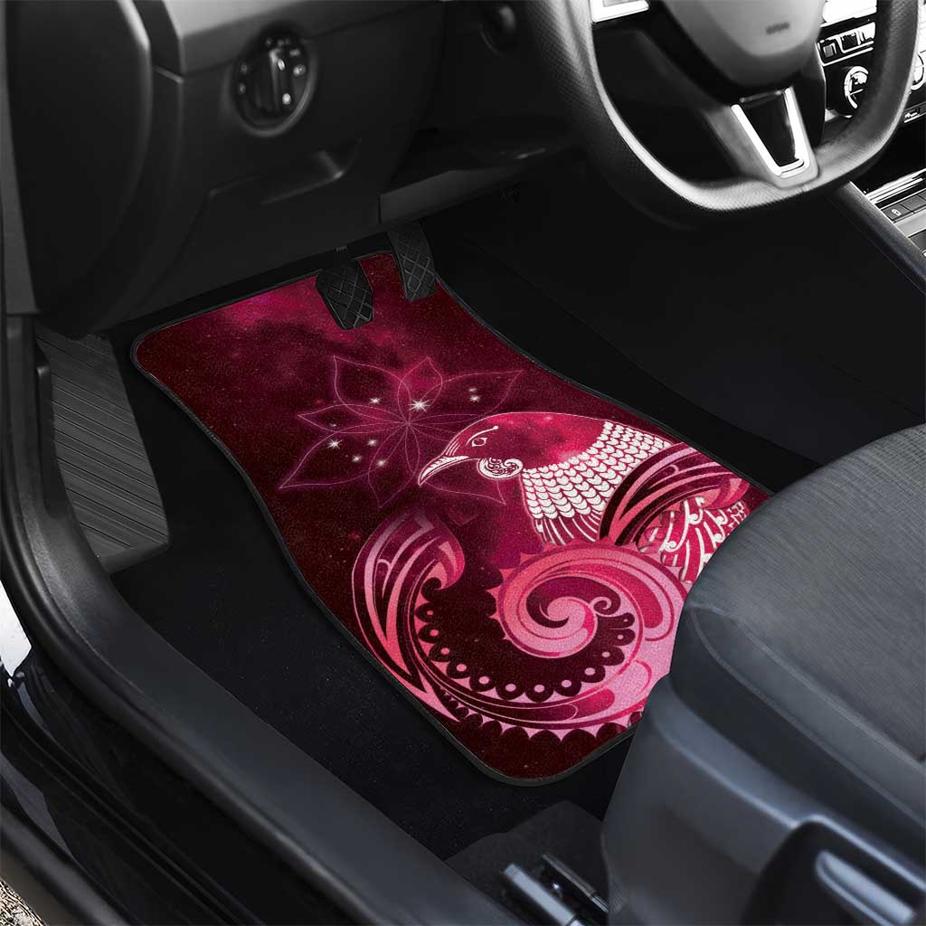 New Zealand Matariki Car Mats Maori Tui Bird Magenta Galaxy