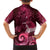 New Zealand Matariki Family Matching Short Sleeve Bodycon Dress and Hawaiian Shirt Maori Tui Bird Magenta Galaxy