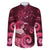New Zealand Matariki Family Matching Short Sleeve Bodycon Dress and Hawaiian Shirt Maori Tui Bird Magenta Galaxy