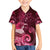 New Zealand Matariki Family Matching Short Sleeve Bodycon Dress and Hawaiian Shirt Maori Tui Bird Magenta Galaxy
