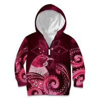 New Zealand Matariki Kid Hoodie Maori Tui Bird Magenta Galaxy