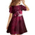 New Zealand Matariki Kid Short Sleeve Dress Maori Tui Bird Magenta Galaxy
