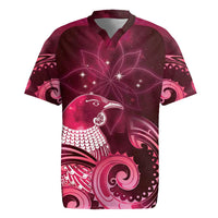 New Zealand Matariki Rugby Jersey Maori Tui Bird Magenta Galaxy