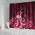 New Zealand Matariki Shower Curtain Maori Tui Bird Magenta Galaxy