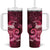 New Zealand Matariki Tumbler With Handle Maori Tui Bird Magenta Galaxy
