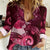 New Zealand Matariki Women Casual Shirt Maori Tui Bird Magenta Galaxy