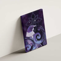New Zealand Matariki Canvas Wall Art Maori Tui Bird Purple Galaxy