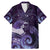 New Zealand Matariki Family Matching Mermaid Dress and Hawaiian Shirt Maori Tui Bird Purple Galaxy