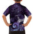 New Zealand Matariki Family Matching Tank Maxi Dress and Hawaiian Shirt Maori Tui Bird Purple Galaxy