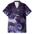 New Zealand Matariki Family Matching Tank Maxi Dress and Hawaiian Shirt Maori Tui Bird Purple Galaxy