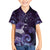 New Zealand Matariki Kid Hawaiian Shirt Maori Tui Bird Purple Galaxy