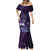 New Zealand Matariki Mermaid Dress Maori Tui Bird Purple Galaxy
