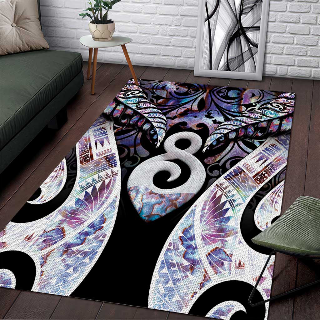 New Zealand Aotearoa Area Rug Pikorua Single Twist Pink Paua Shell