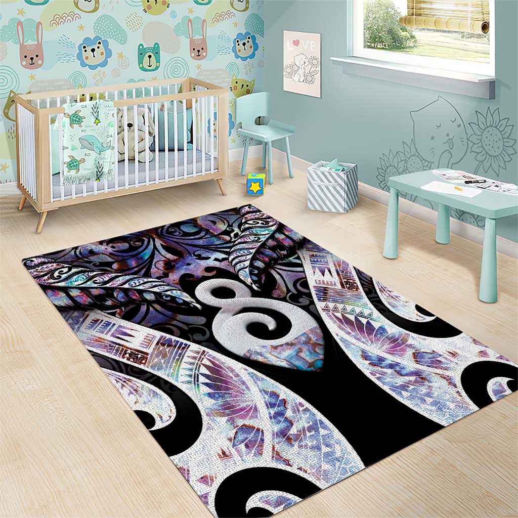 New Zealand Aotearoa Area Rug Pikorua Single Twist Pink Paua Shell