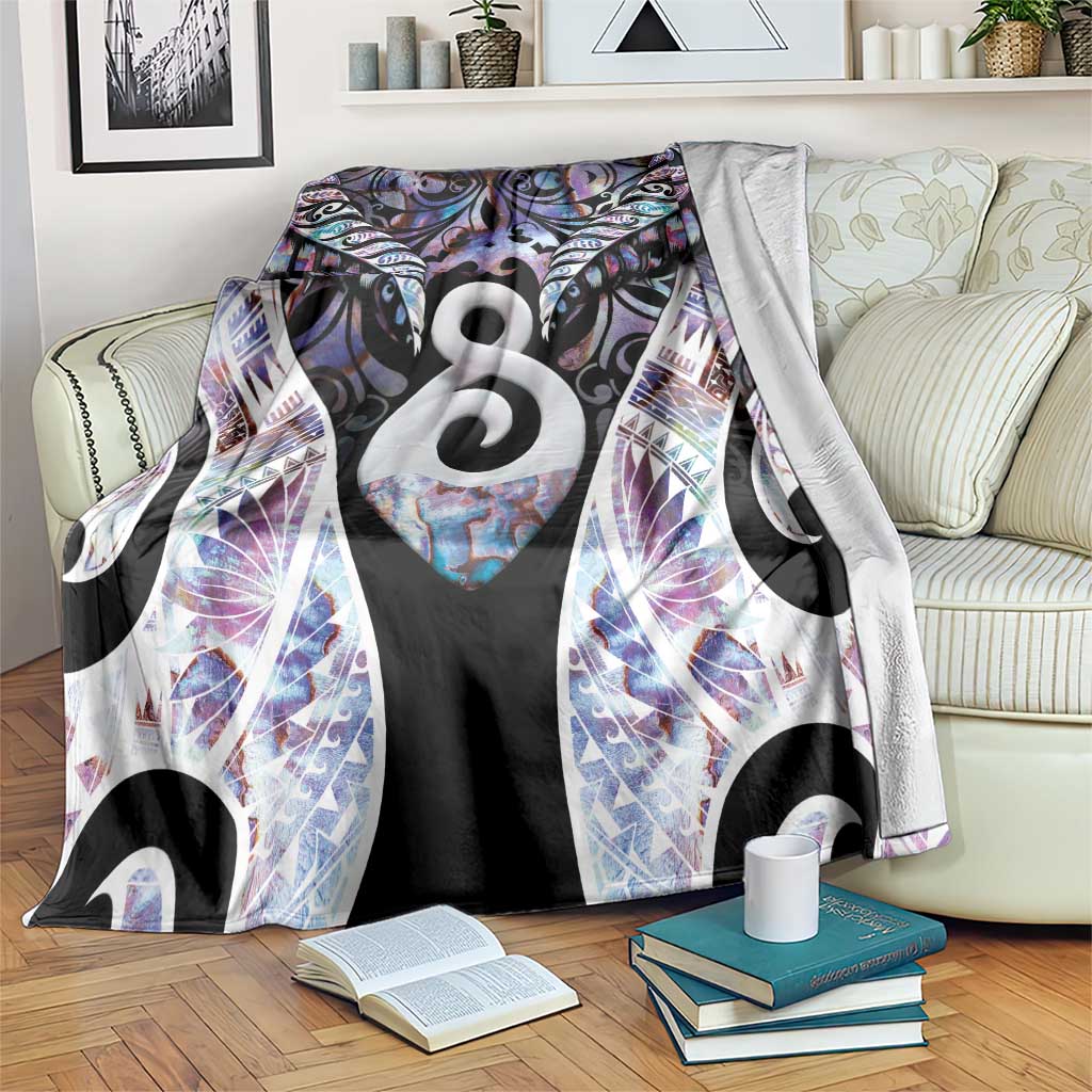 New Zealand Aotearoa Blanket Pikorua Single Twist Pink Paua Shell