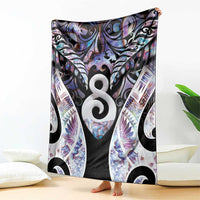 New Zealand Aotearoa Blanket Pikorua Single Twist Pink Paua Shell